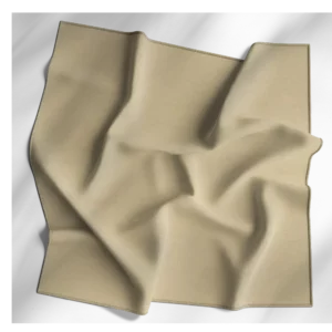 1 piece, Solid Color Bandana, Imported, 100% Cotton, Natural, 27" x 27"