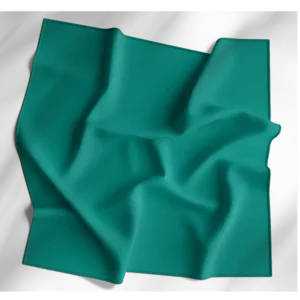 1 piece, Solid Color Bandana, Imported, 100% Cotton, Teal, 27" x 27"
