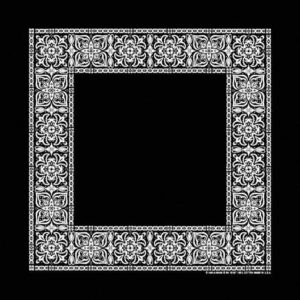 600pcs/Case, Open Center - Square Paisley Bandana USA Made 100% Cotton, Black, 27" x 27"