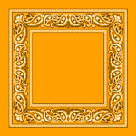 600pcs/Case, Open Center Paisley Bandana Imported 100% Cotton, Gold, 22" x 22"