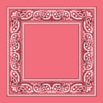 12 pieces, Open Center Paisley Bandana Imported 100% Cotton, Pink, 22" x 22"