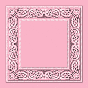 600pcs/Case, Open Center Paisley Bandana Imported 100% Cotton, Light Pink, 22" x 22"
