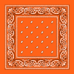 Classic Paisley Bandana Imported, 22X22, 600Pcs/Case, Orange