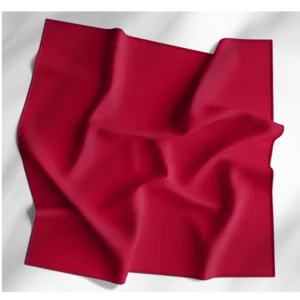 1 piece, Solid Color Bandana, Imported, 100% Cotton, Red, 27" x 27"