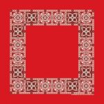 12 pieces, Open Center - Square Paisley Bandana USA Made 100% Cotton, Red, 27" x 27"