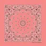 12 pieces, Western Paisley Bandana - Made in USA 100% Cotton, Strawberry, 22" x 22"