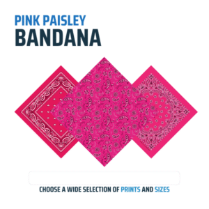 Pink Paisley Bandanas