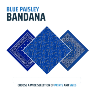 Blue Paisley Bandana