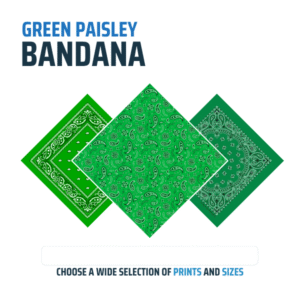 Green Paisley Bandanas