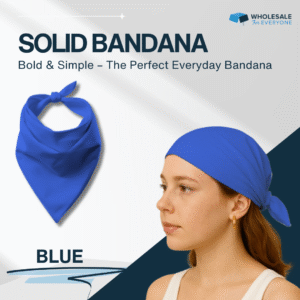 Blue Solid Bandana