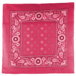 Wine (Burgundy) Square Floral Paisley Bandana - Single Piece 22x22