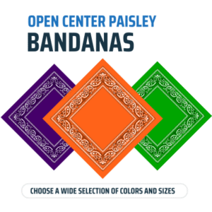 Value Classic Open Center Paisley Imported 100% Cotton