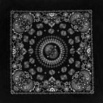 1 piece, Black Paisley Novelty Print Bandana, 100% Cotton, Black, 27″ x 27″