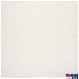 12 pieces, USA Made Solid Color Bandana 100% Cotton, Natural, 22" x 22"
