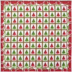 Christmas Checkers Bandana - 22x22 Inch - 1 piece