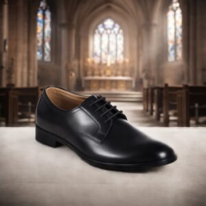 NEW Boy's Communion Dress Shoe - Black/Matte Lace Up - Size 2