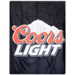 NEW Coors Light Beer Plush Throw Blanket – 60"×50" Ultra Soft & Silky