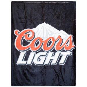 NEW Coors Light Beer Plush Throw Blanket – 60"×50" Ultra Soft & Silky