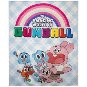NEW The Amazing World of Gumball Plush Throw Blanket – 60"×50" Ultra Soft & Silky