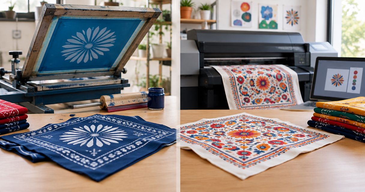 Screen print vs digital print for custom bandanas: complete 2026 workflow