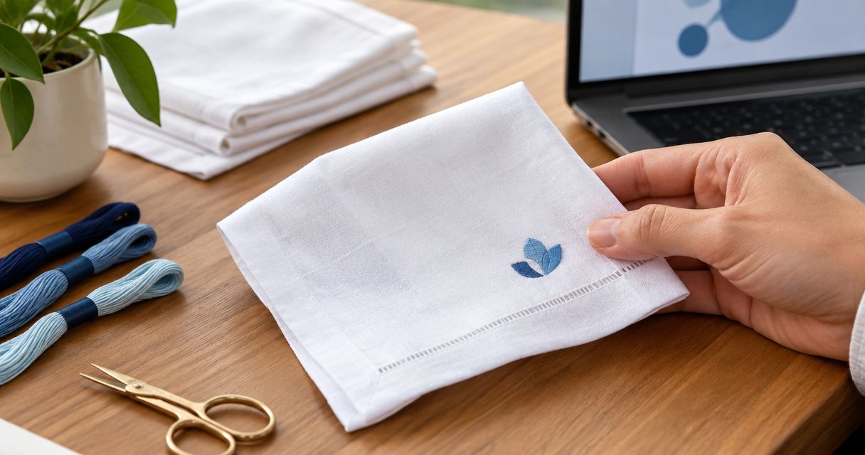 Can handkerchiefs be embroidered with a business logo?