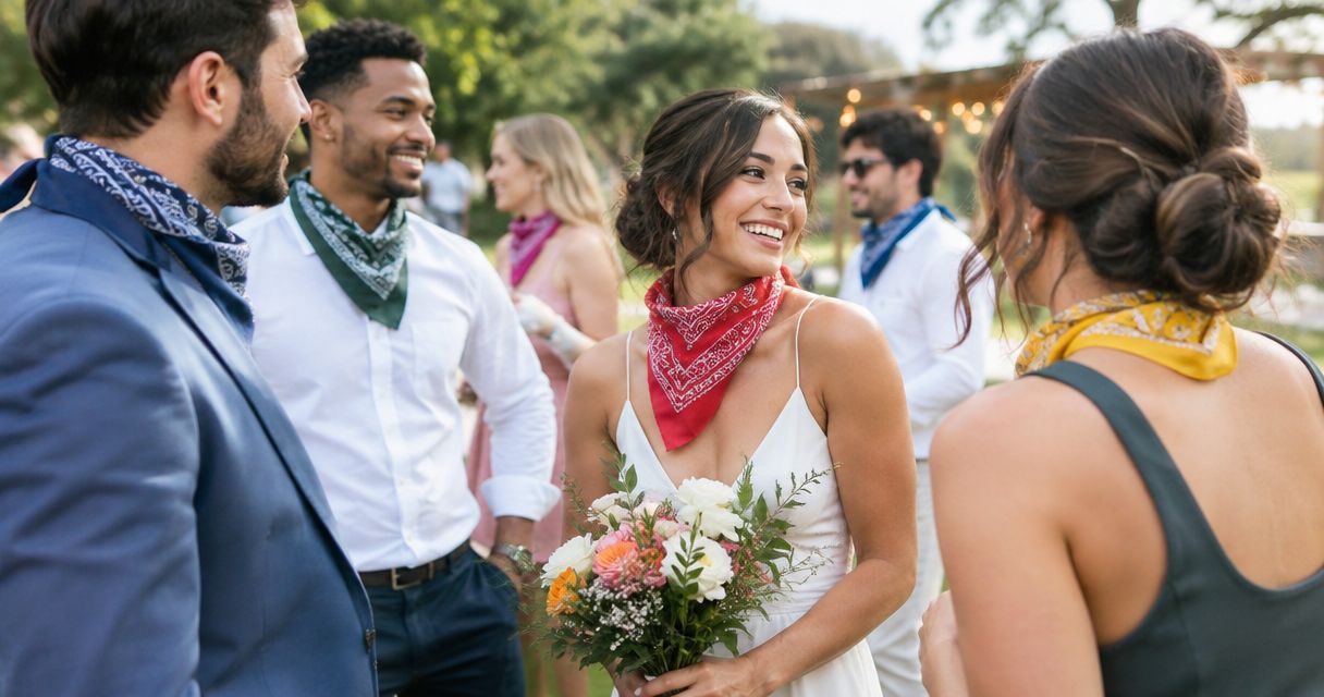 How many bandanas do you need for a 100 guest wedding?