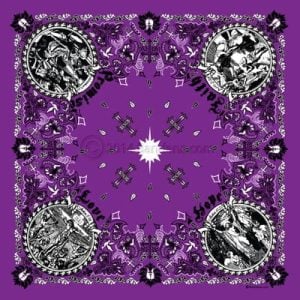Jesus Christ - Christian Bandana - Purple - 22x22 Inch