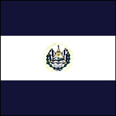 El Salvador Flag - 22x22 Inch