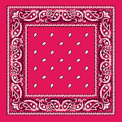 600pcs Hot Pink Classic Paisley Handkerchiefs - Imported - 100% cotton