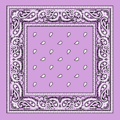 12pcs Lilac Paisley Handkerchiefs - Dozen Packed 22x22