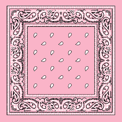 1pc Light Pink Paisley Handkerchief - Single 1pc 22x22