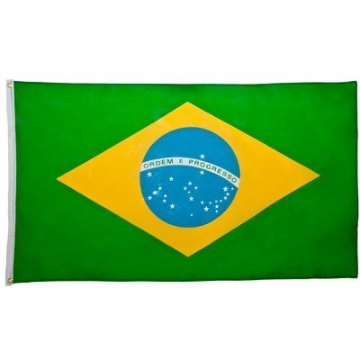 Brazil Flag - 3ft x 5ft Polyester - Imported