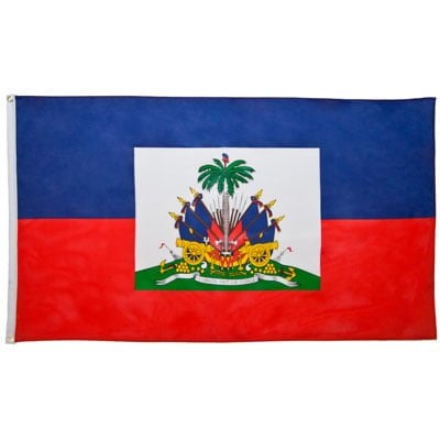 Haiti Flag - 3ft x 5ft Polyester - Imported