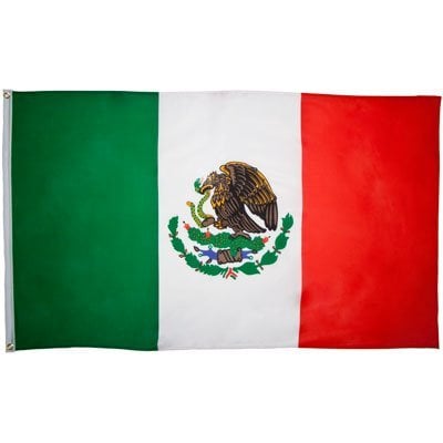 Mexico Flag - 3ft x 5ft Polyester - Imported