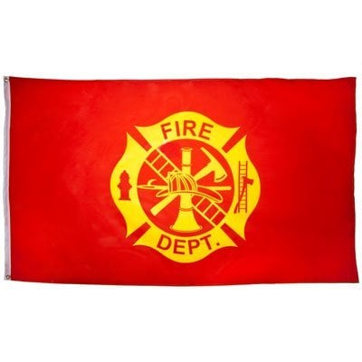 Fire Department Flag - 3ft x 5ft Polyester - Imported