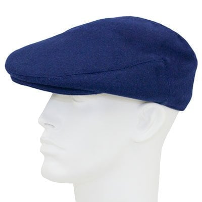 1pc Navy Blue Wool Blend Ivy Cap