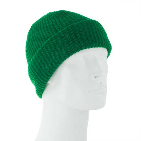 Value Knit - Kelly Green Ski Hat - SINgle Piece - MADE IN USA