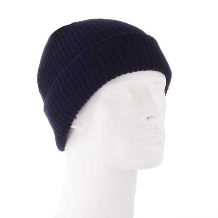 Value Knit - Navy Blue Ski Hat - SINgle Piece - MADE IN USA