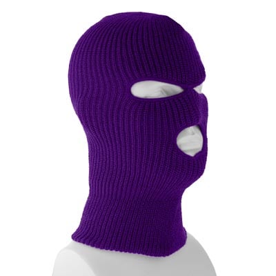 Purple USA Made Superstretch Full Face Ski Mask - Single Piece