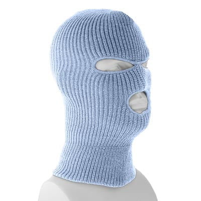 Light Blue USA Made Superstretch Full Face Ski Mask - Single Piece
