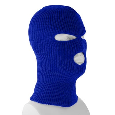 Royal Blue USA Made Superstretch Full Face Ski Mask - Single Piece