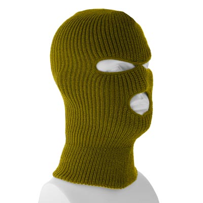 Olive Green USA Made Superstretch Full Face Ski Mask - Single Piece