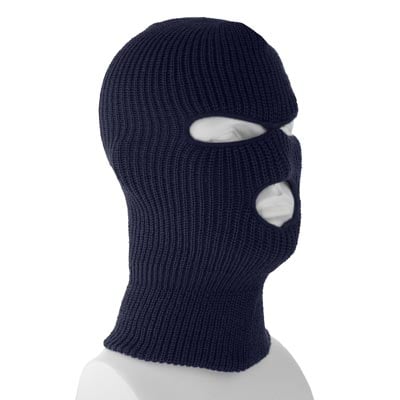 Navy Blue USA Made Superstretch Full Face Ski Mask - Single Piece