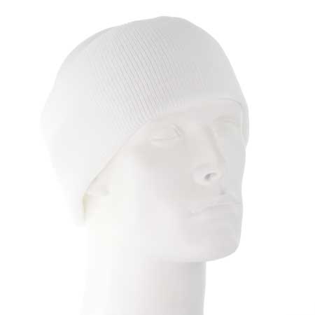 White USA Made Stretch Headband - Single Piece