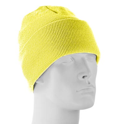 Safety Yellow ThINsulate Ski Hat - SINgle Piece - MADE IN USA