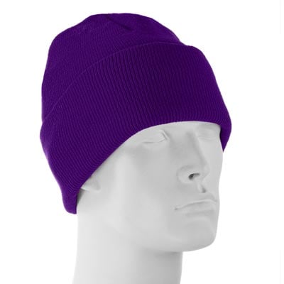 Purple ThINsulate Ski Hat - 40 gram - SINgle Piece - MADE IN USA
