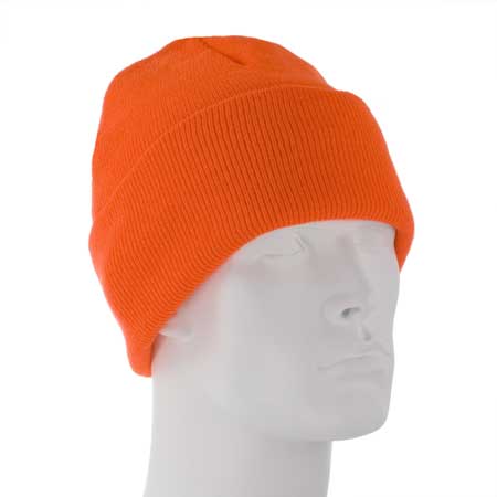 Blaze Orange ThINsulate Ski Hat - 40 gram - SINgle Piece - MADE IN USA