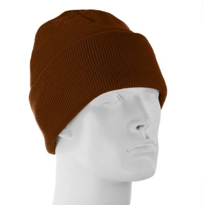 Brown ThINsulate Ski Hat - 40 gram - SINgle Piece - MADE IN USA