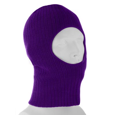 Purple One Hole Thinsulate Ski Mask - Dozen Packed - Made in USA