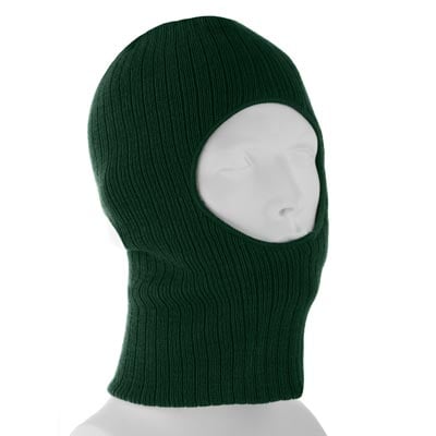 Forest Green One Hole Thinsulate Ski Mask - Single Piece - Made in USA